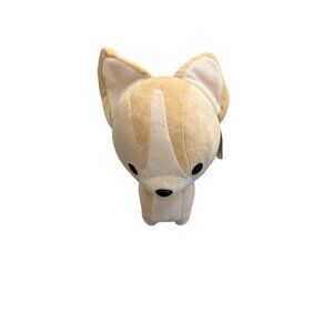 Bellzi Plush Corgi Dog kawaii Toy Tan & White Big head Stuffed Animal Tags Read